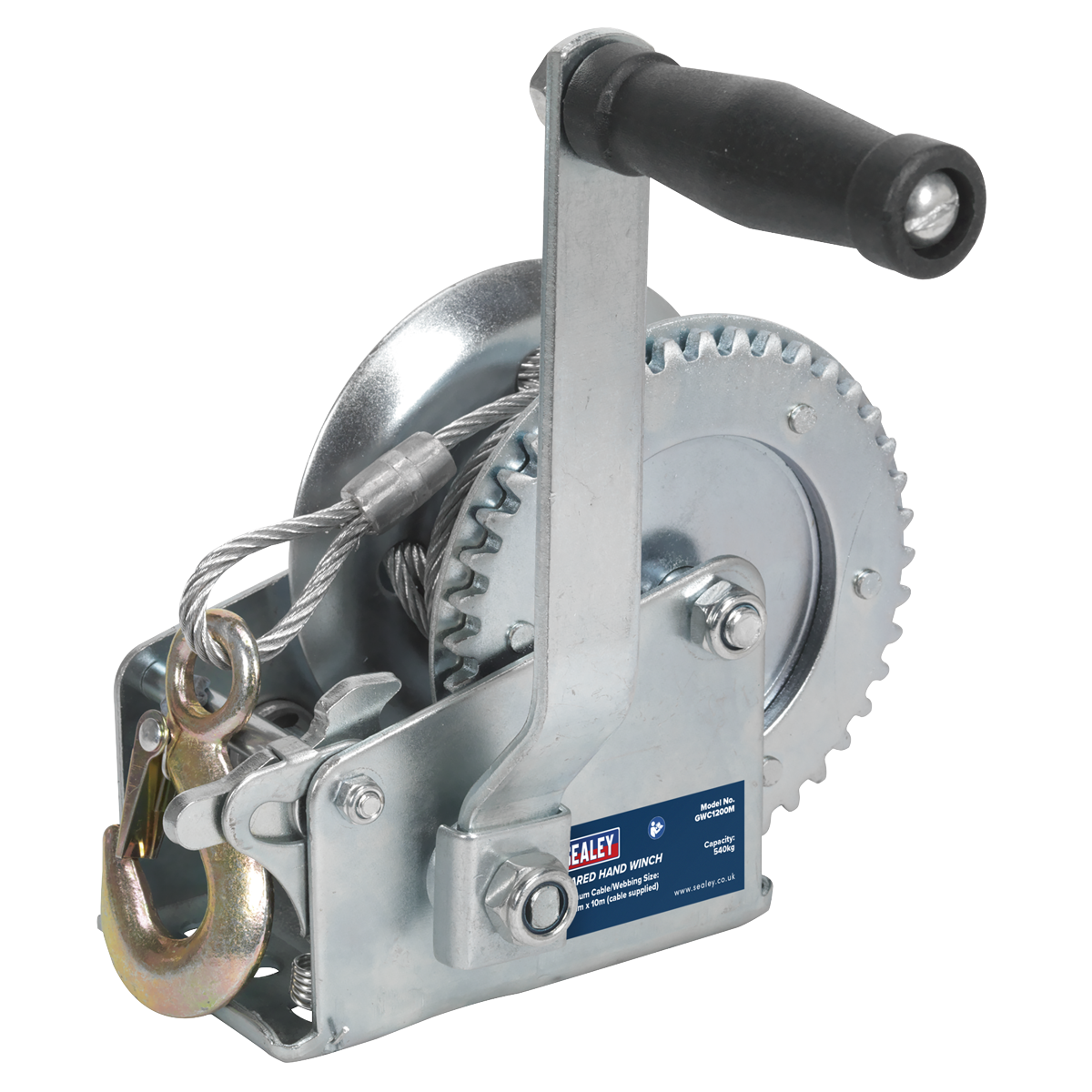 Geared Hand Winch 540kg Capacity with Cable