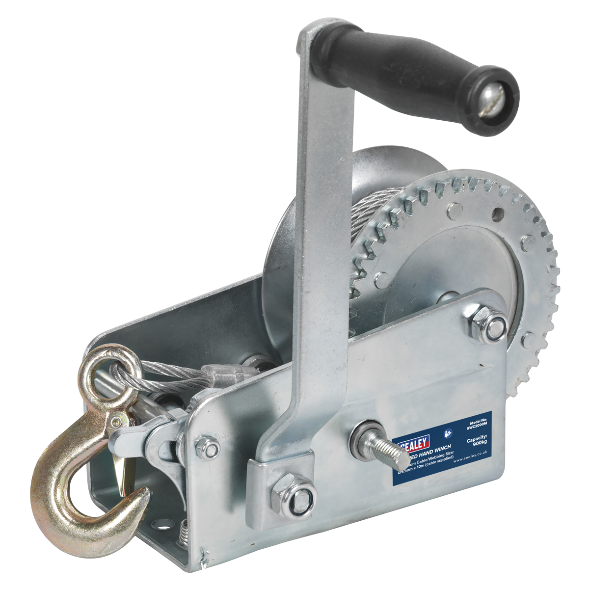 Geared Hand Winch 900kg Capacity with Cable