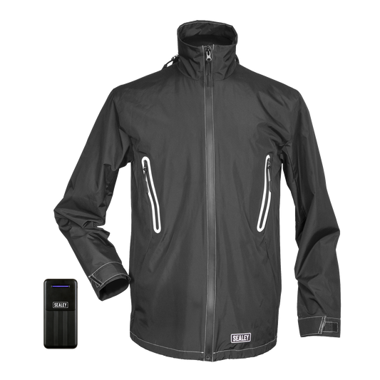 5V Heated Rain Jacket - Small with Power Bank 20Ah