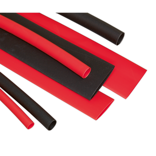 Heat Shrink Tubing Assortment 95pc 100mm Black & Red