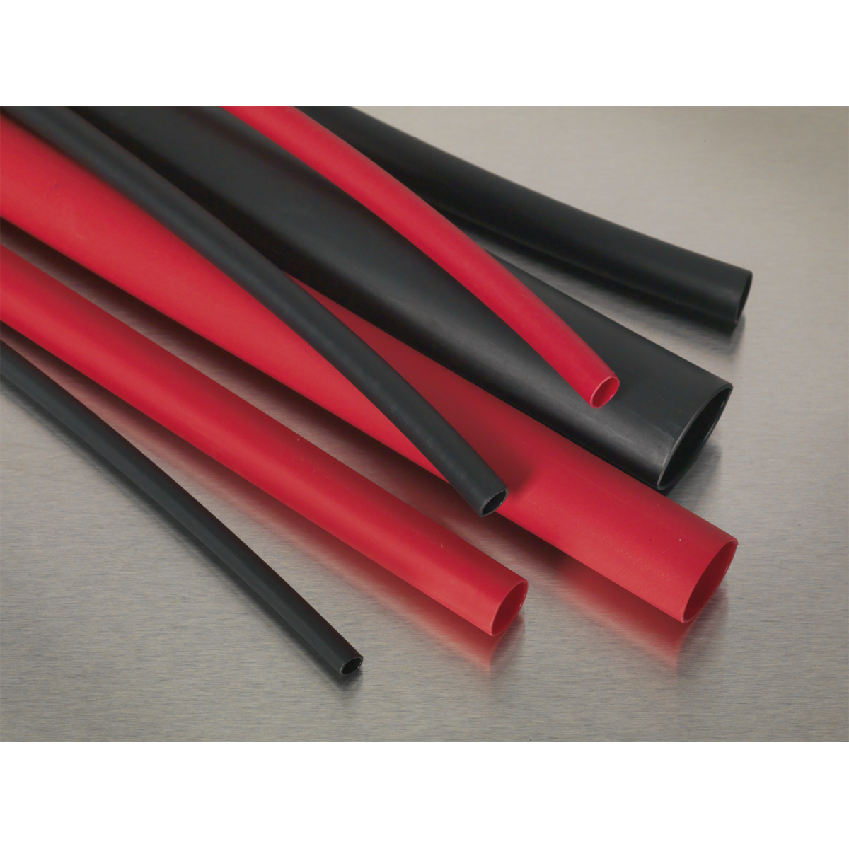 Heat Shrink Tubing Assortment 72pc Black & Red Adhesive Lined 200mm