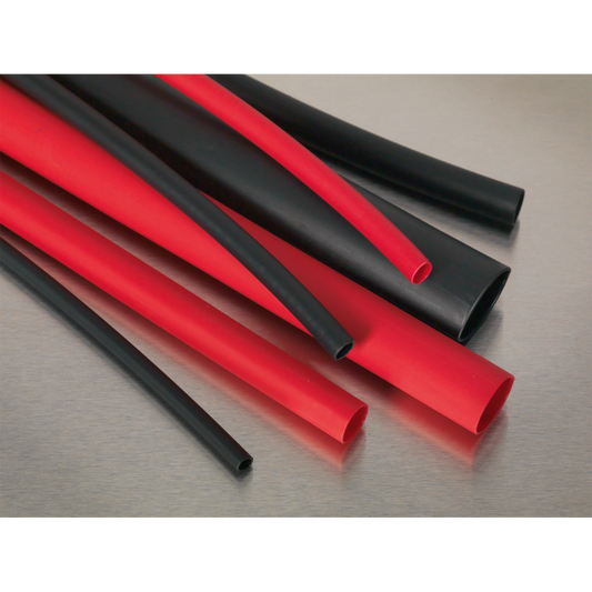 Heat Shrink Tubing Assortment 72pc Black & Red Adhesive Lined 200mm