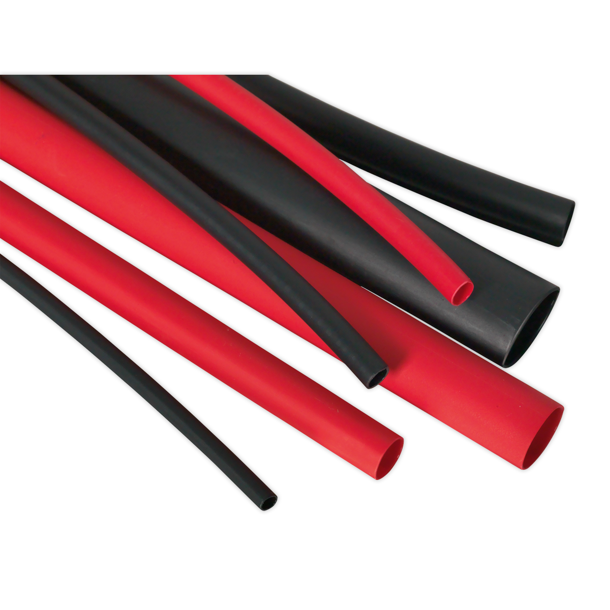 Heat Shrink Tubing Assortment 72pc Black & Red Adhesive Lined 200mm