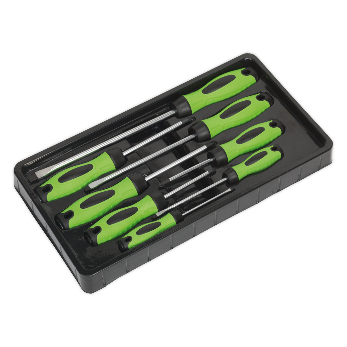 Screwdriver Set 8pc Hi-Vis Green