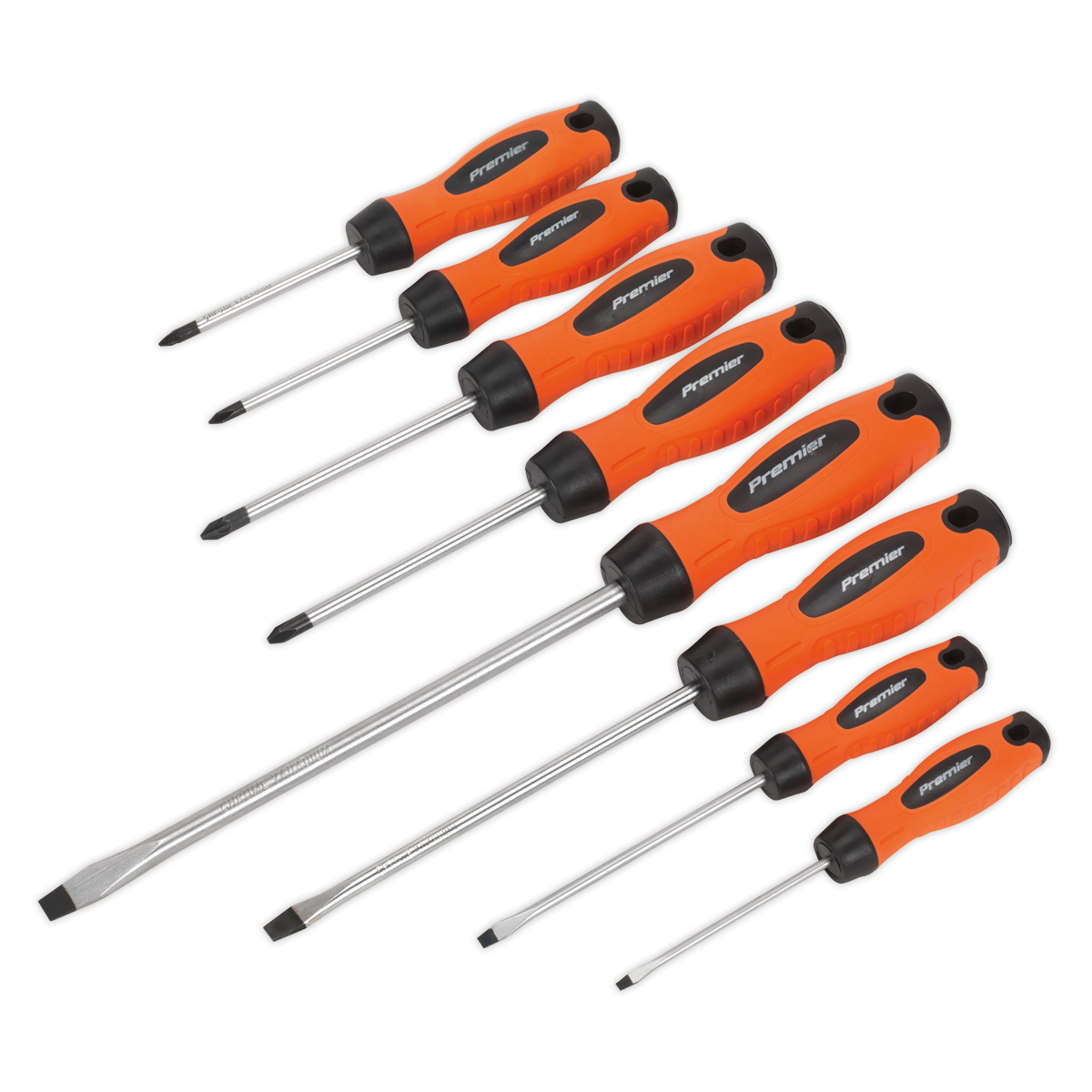 Screwdriver Set 8pc Hi-Vis Orange