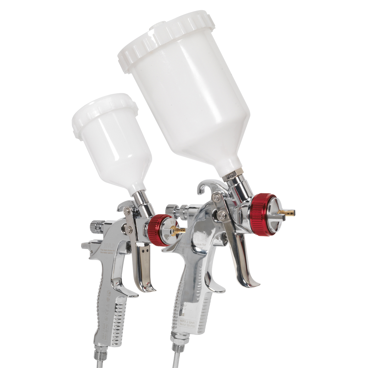 HVLP Gravity Feed Top Coat/Touch-Up Spray Gun Set