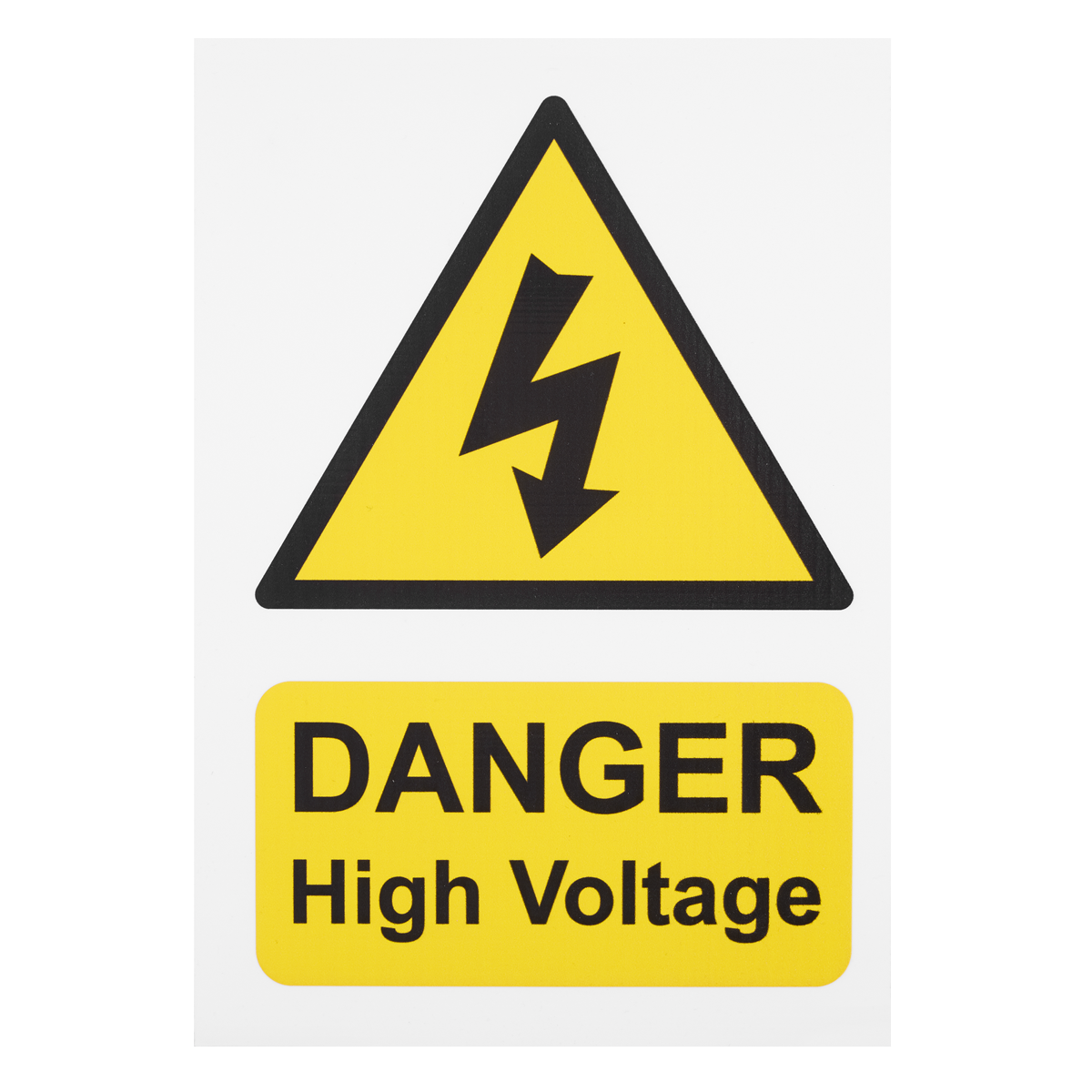 High Voltage Vehicle Warning Sign