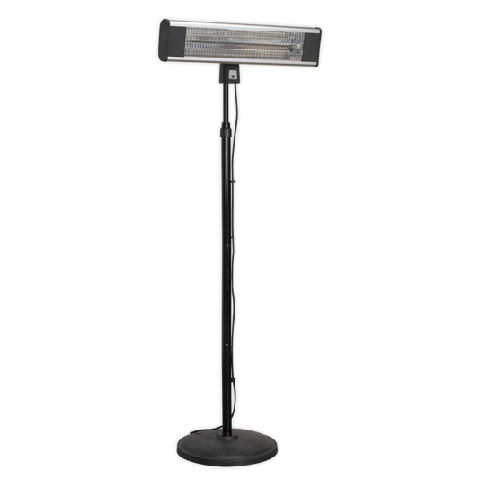High Efficiency Carbon Fibre Infrared Patio Heater 1800W/230V with Telescopic Floor Stand