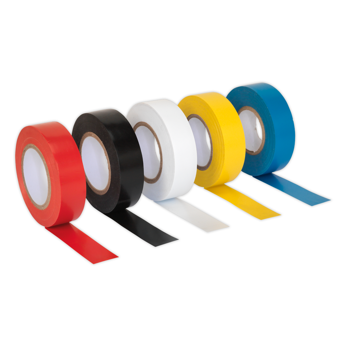 PVC Insulating Tape 19mm x 20m Mixed Colours Pack of 10