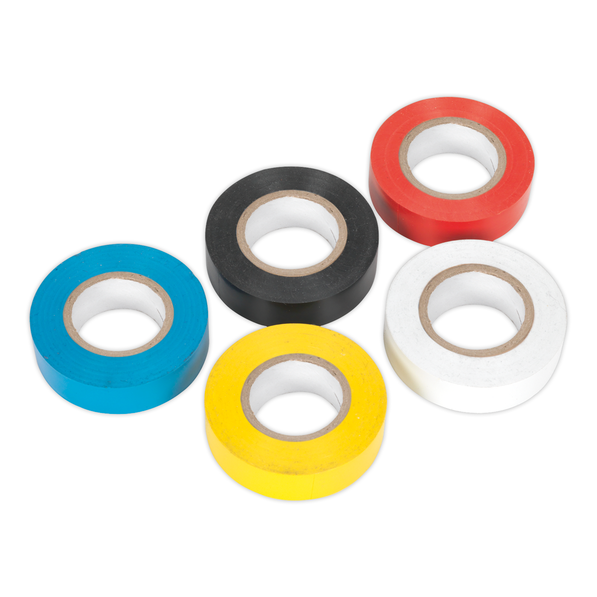 PVC Insulating Tape 19mm x 20m Mixed Colours Pack of 10