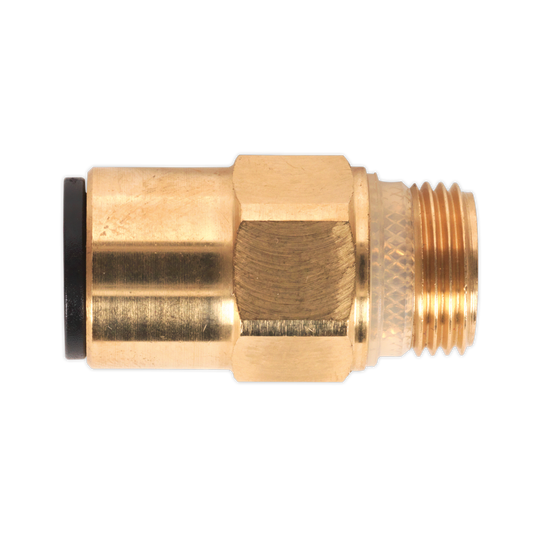 Brass SuperThread Straight Adaptor 12mm x 3/8"BSP Pack of 2 (John Guest Speedfit® - RM011213)