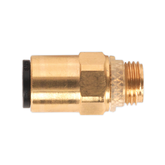 Brass SuperThread Straight Adaptor 6mm x 1/8"BSP Pack of 2 (John Guest Speedfit® - RM010611)