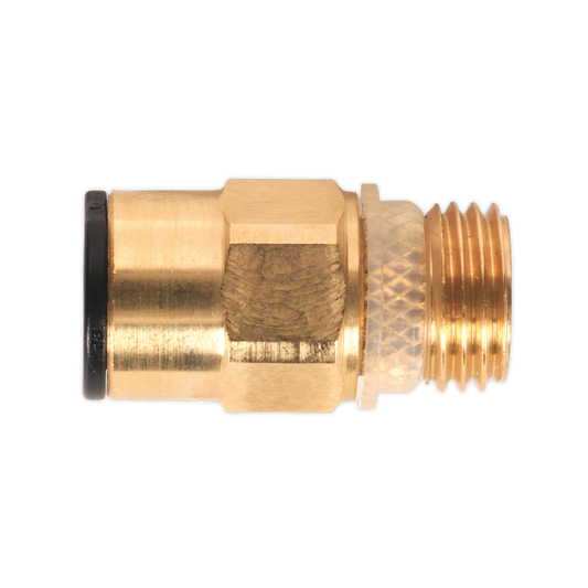 Brass SuperThread Straight Adaptor 8mm x 1/4"BSP Pack of 2 (John Guest Speedfit® - RM10812)