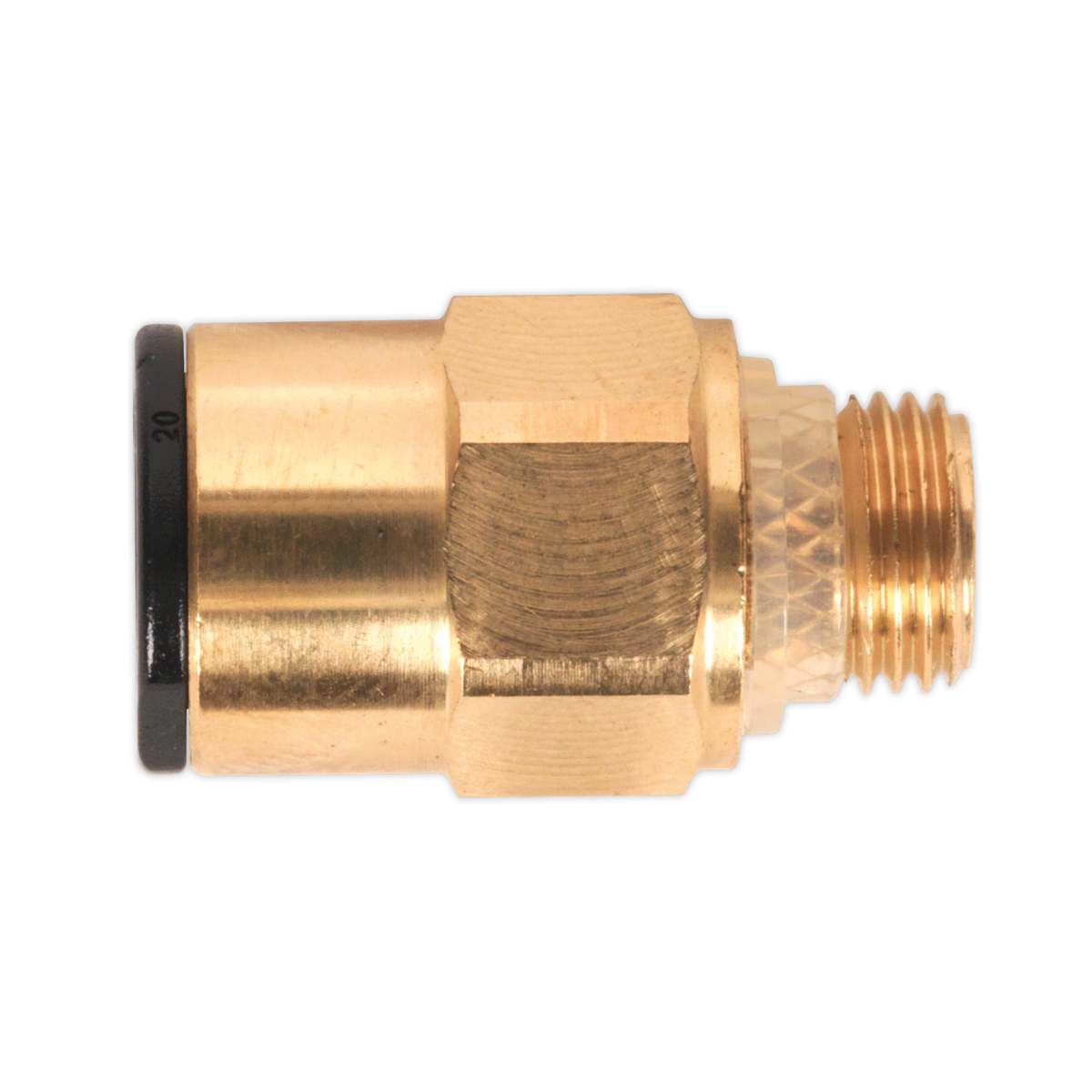 Brass SuperThread Straight Adaptor 8mm x 1/8"BSP Pack of 2 (John Guest Speedfit® - RM010811)