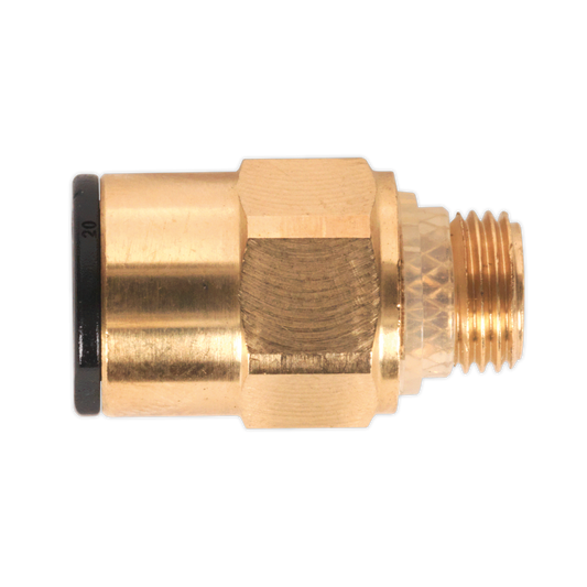 Brass SuperThread Straight Adaptor 8mm x 1/8"BSP Pack of 2 (John Guest Speedfit® - RM010811)