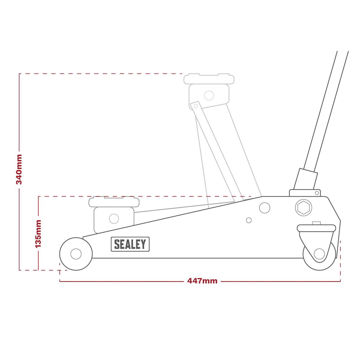 Lifting Kit 5pc 2 Tonne (Inc Jack, Axle Stands, Creeper, Chocks & Wrench)