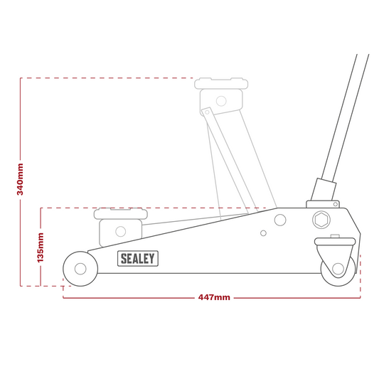 Lifting Kit 5pc 2 Tonne (Inc Jack, Axle Stands, Creeper, Chocks & Wrench)