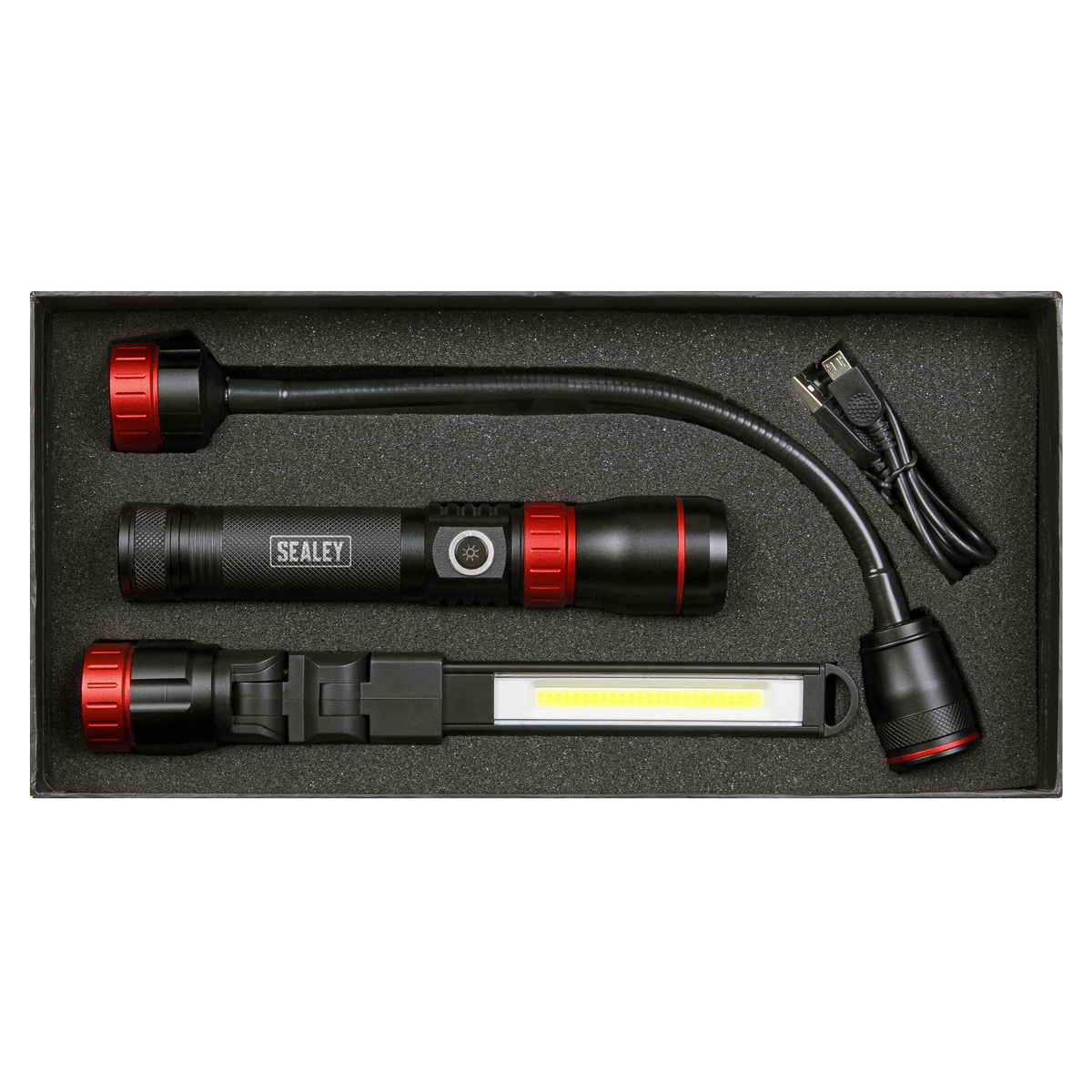 Interchangeable 3-In-1 COB LED Inspection Light Rechargeable