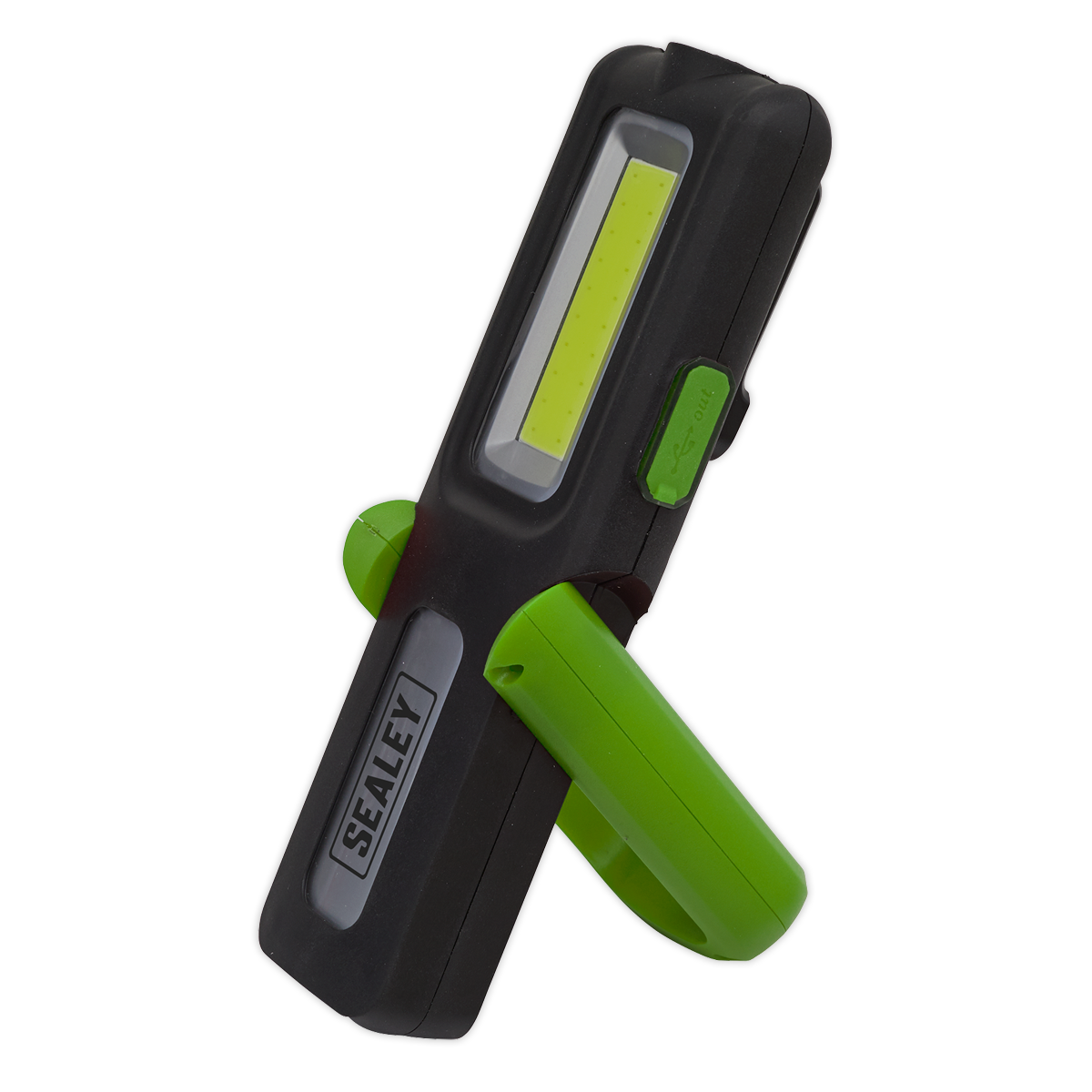 Rechargeable Inspection Light 5W COB & 3W SMD LED with Power Bank - Green