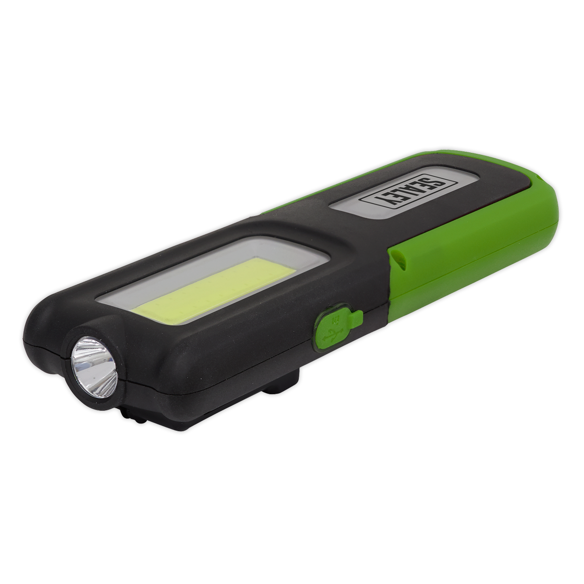 Rechargeable Inspection Light 5W COB & 3W SMD LED with Power Bank - Green