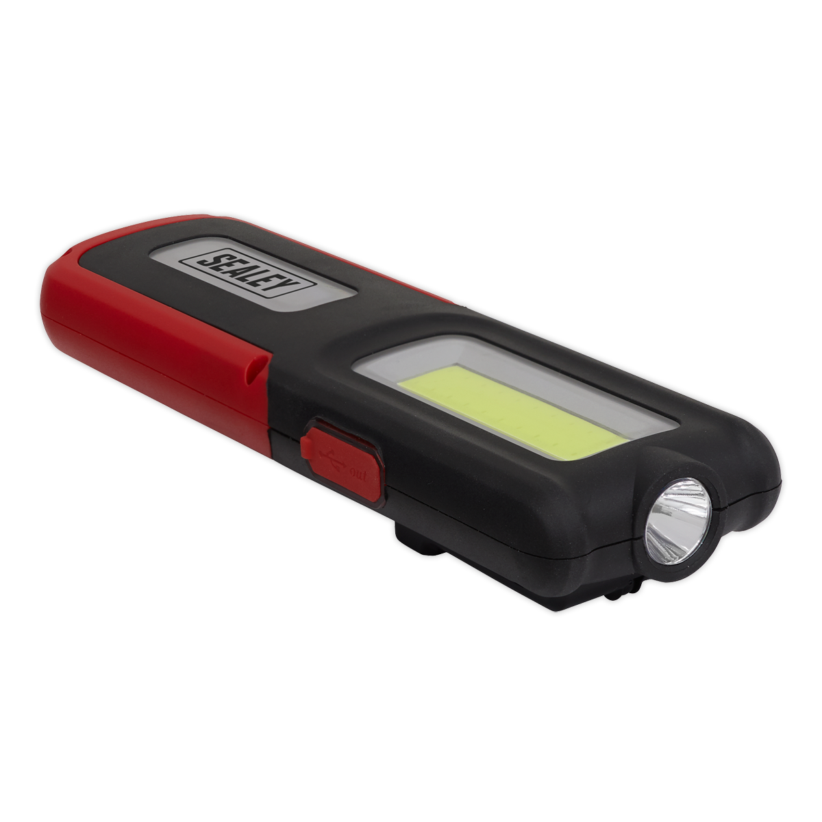 Rechargeable Inspection Light 5W COB & 3W SMD LED with Power Bank - Red