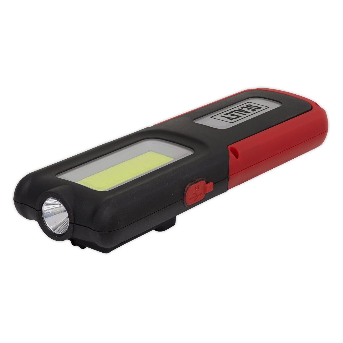 Rechargeable Inspection Light 5W COB & 3W SMD LED with Power Bank - Red