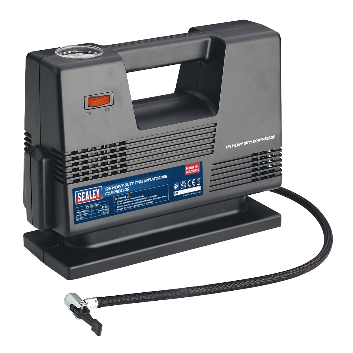 Tyre Inflator/Air Compressor 12V Heavy-Duty