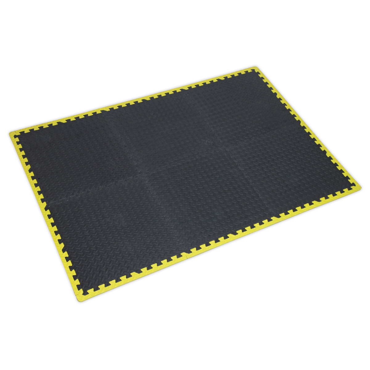 Interlocking EVA Foam Workshop Mat Set 1240 x 1825mm with Hi-Vis Edges