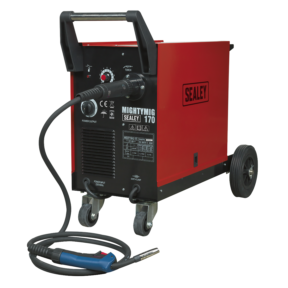 Professional Gas/No-Gas MIG Welder 170A with Euro Torch