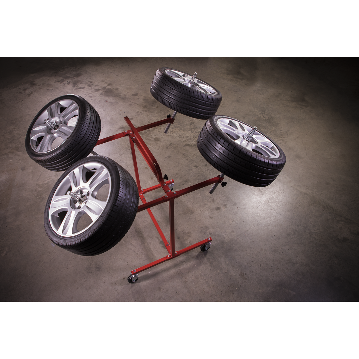 Alloy Wheel Painting/Repair Stand - 4 Wheel Capacity