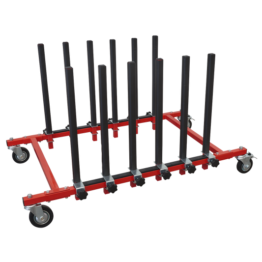 Panel Storage Rack Mobile Holds 5 Panels