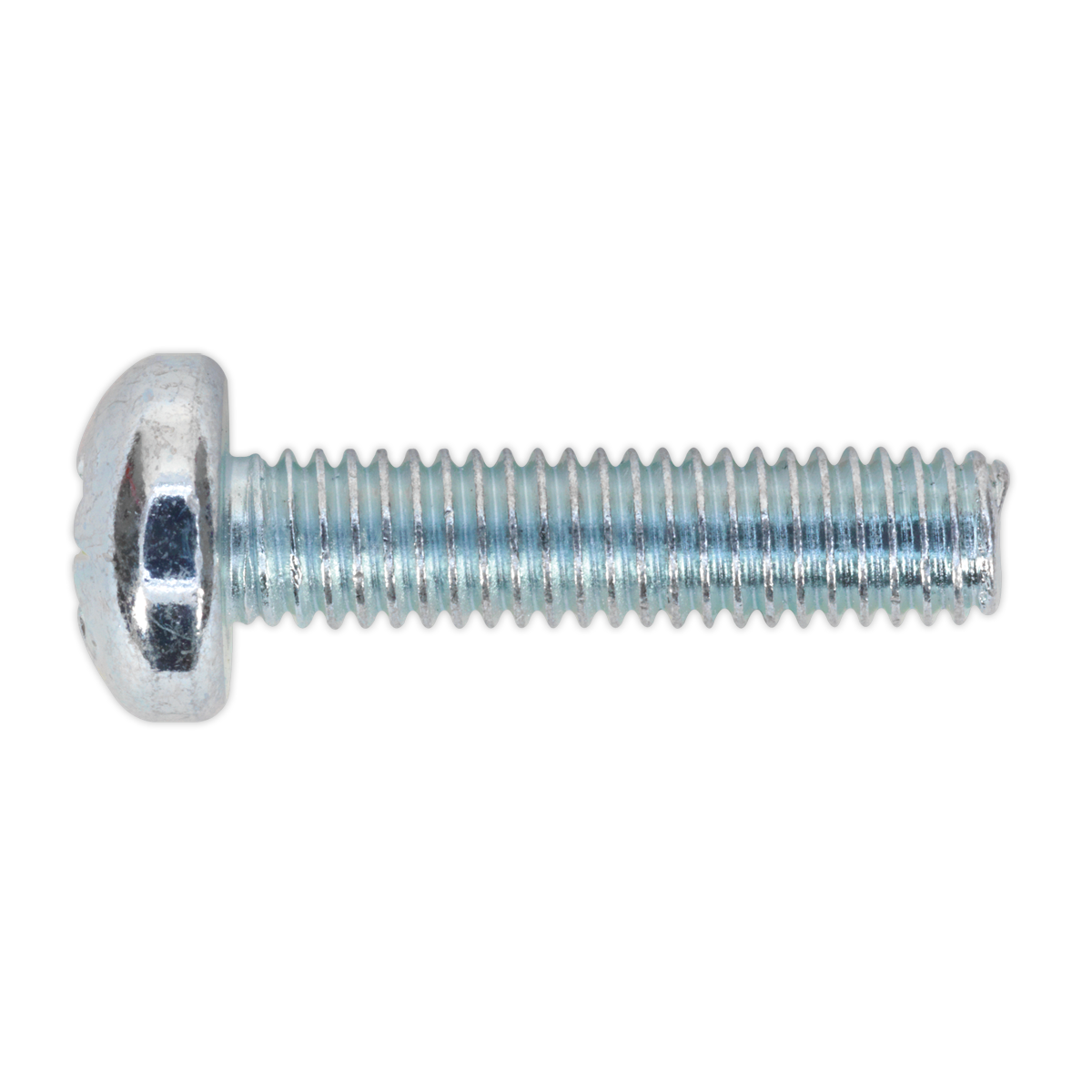 Machine Screw M6 x 25mm Pan Head Pozi Zinc Pack of 50