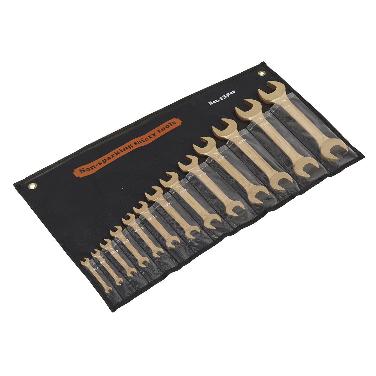 Double Open-End Spanner Set 13pc - Non-Sparking