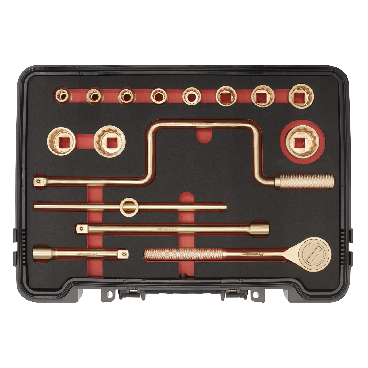 Socket Set 17pc 1/2"Sq Drive - Non-Sparking