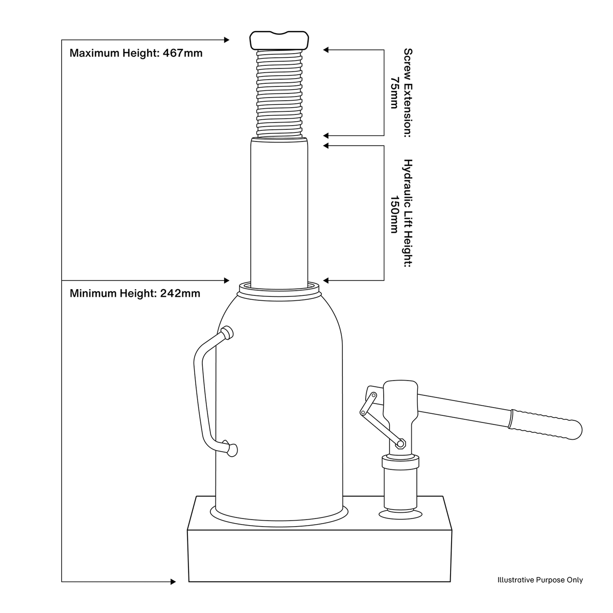 Premier Bottle Jack 30 Tonne