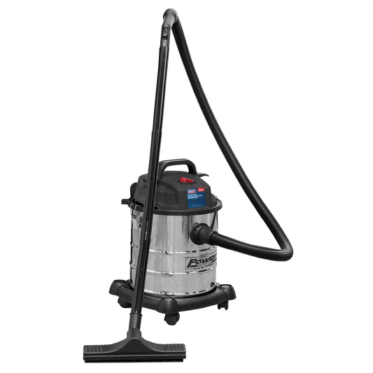 Vacuum Cleaner Wet & Dry 20L 1200W/230V Stainless Drum