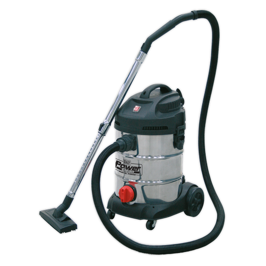 Vacuum Cleaner Industrial 30L 1400W/230V Stainless Drum