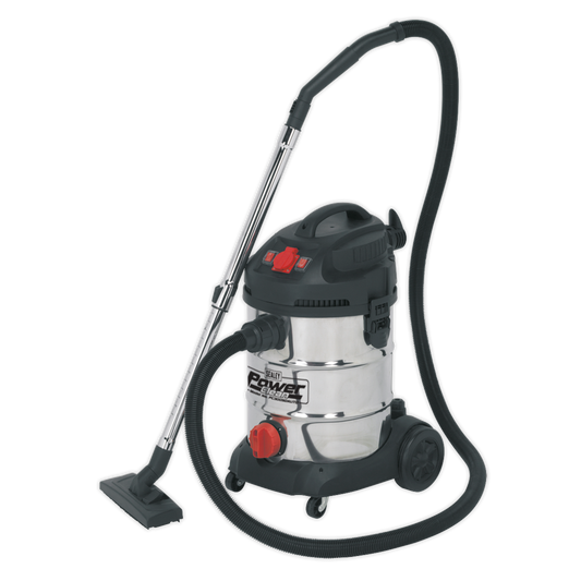 Vacuum Cleaner Industrial 30L 1400W/230V Stainless Drum Auto Start