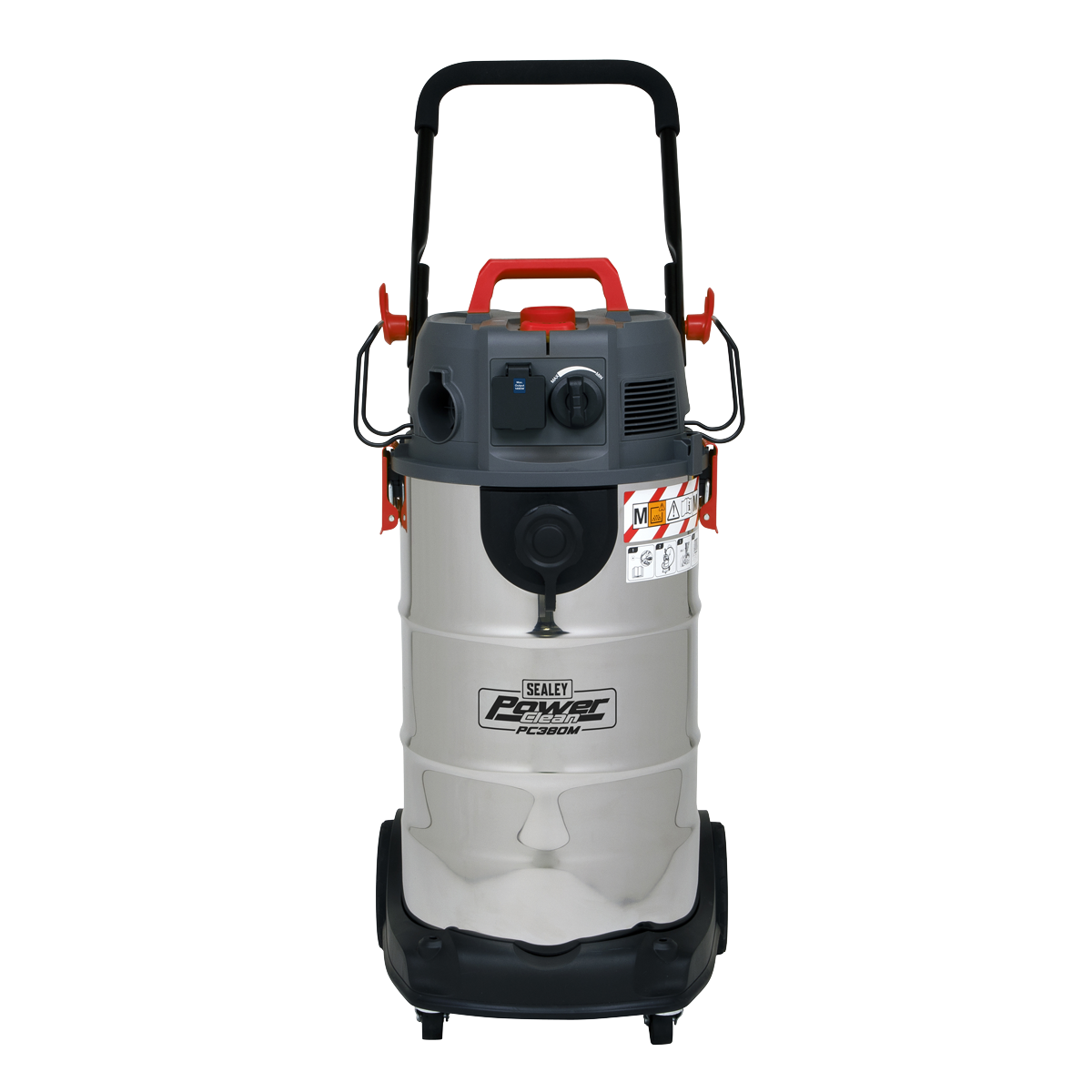 Vacuum Cleaner Industrial Dust-Free Wet/Dry 38L 1500W/230V Stainless Steel Drum M Class Filtration