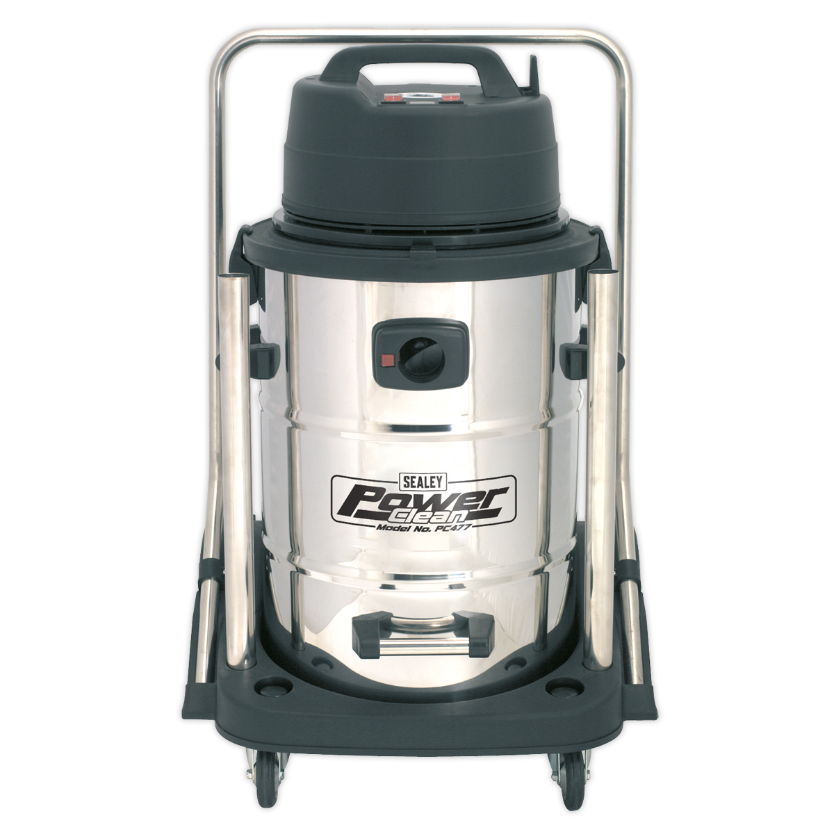 Vacuum Cleaner Industrial Wet & Dry 77L Stainless Steel Drum with Swivel Emptying 2400W