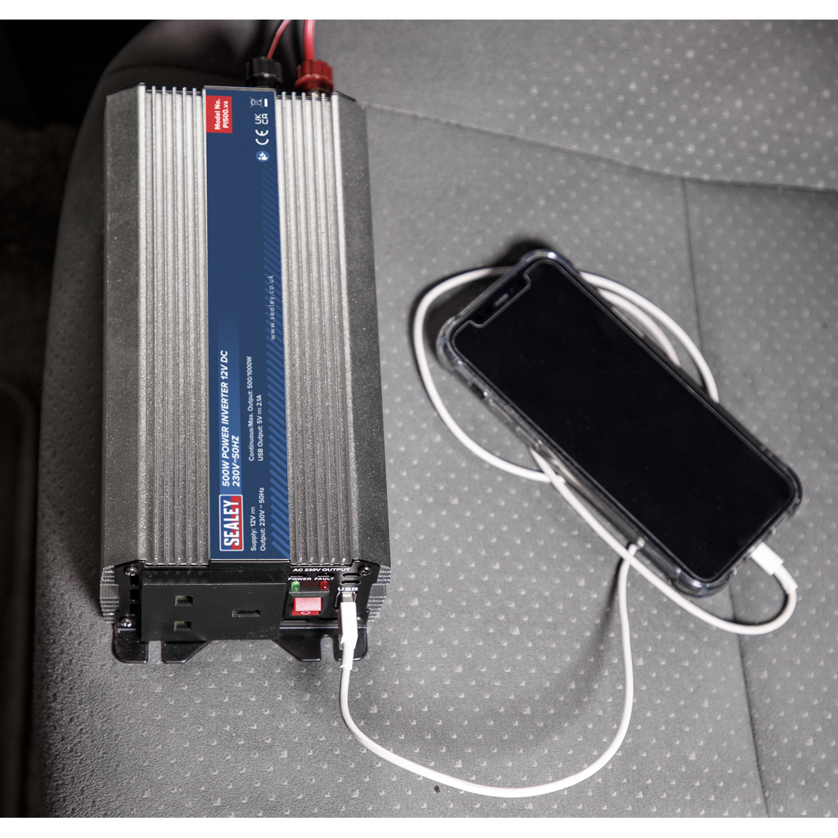 Power Inverter 500W 12V DC - 230V~50Hz