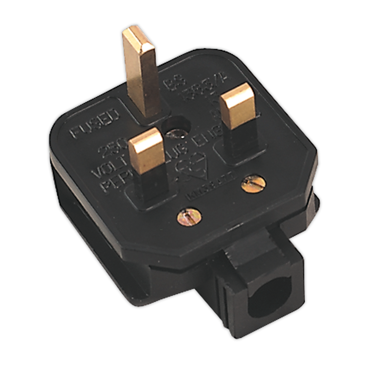 Black 13A heavy-Duty Plug