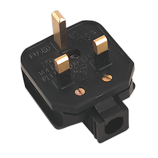 Black 13A heavy-Duty Plug