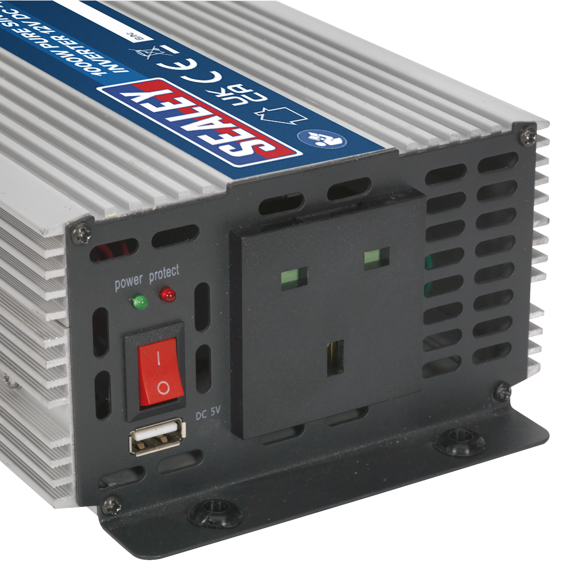 Power Inverter Pure Sine Wave 1000W 12V DC - 230V ~ 50Hz