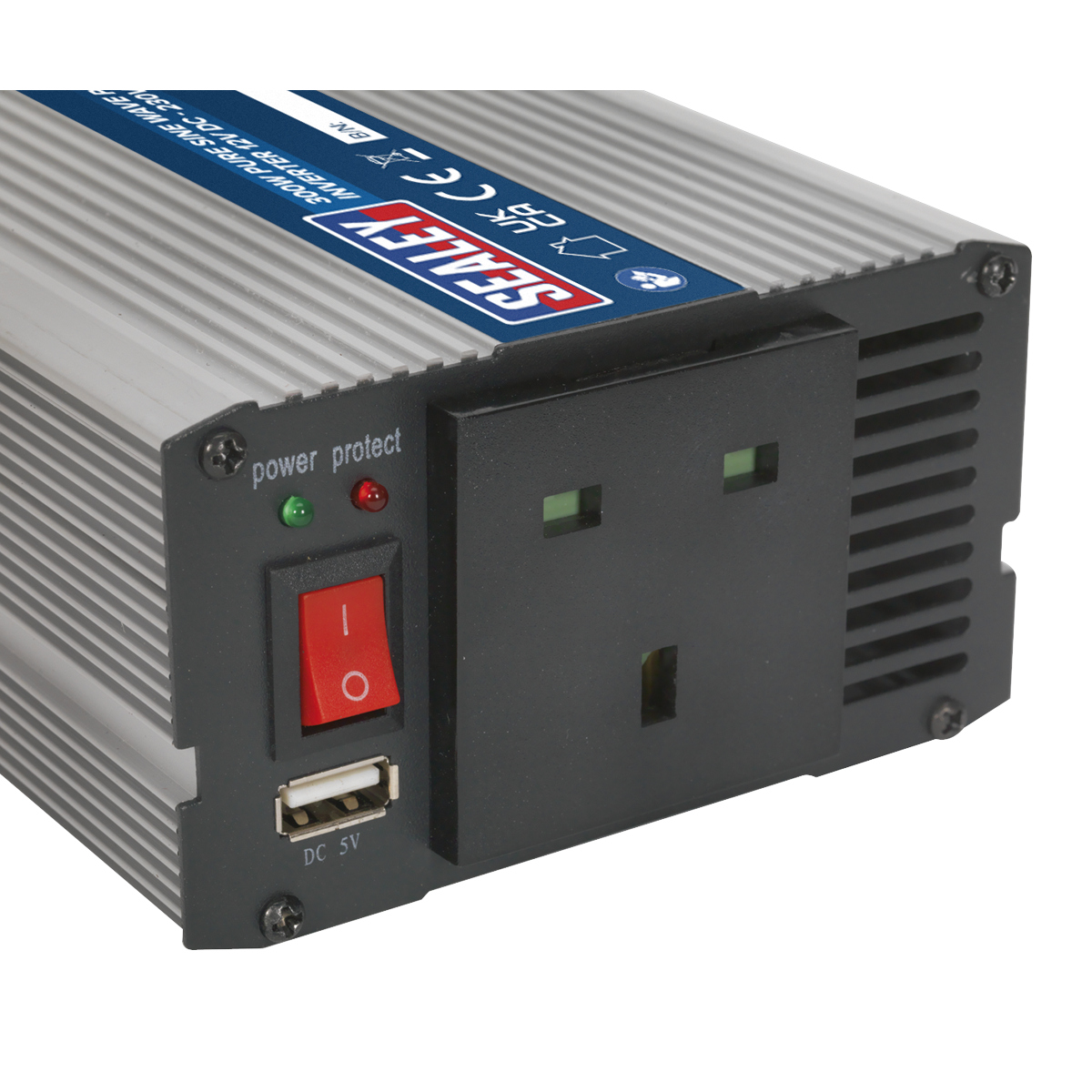 Power Inverter Pure Sine Wave 300W 12V DC - 230V ~ 50Hz