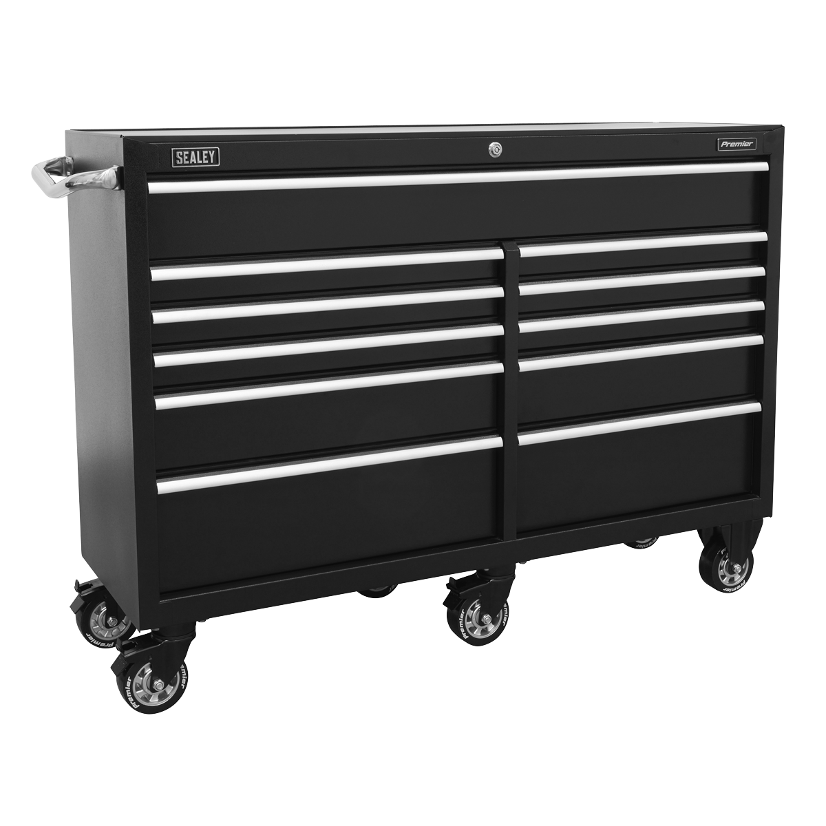 Rollcab 11 Drawer 1430mm Heavy-Duty Black