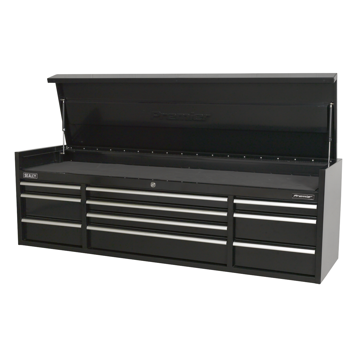 Topchest 10 Drawer 1830mm Heavy-Duty Black