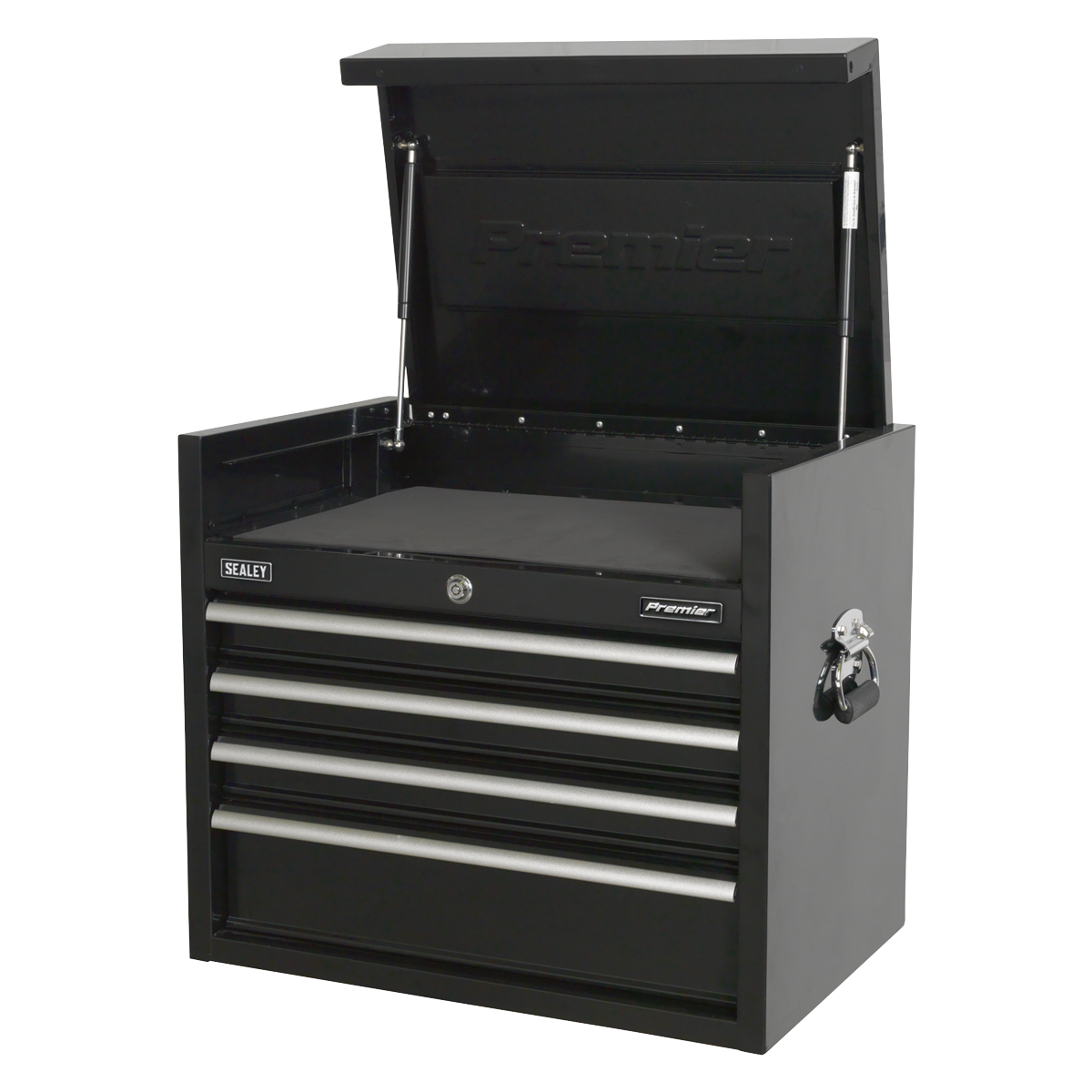 Topchest 4 Drawer 660mm Heavy-Duty Black