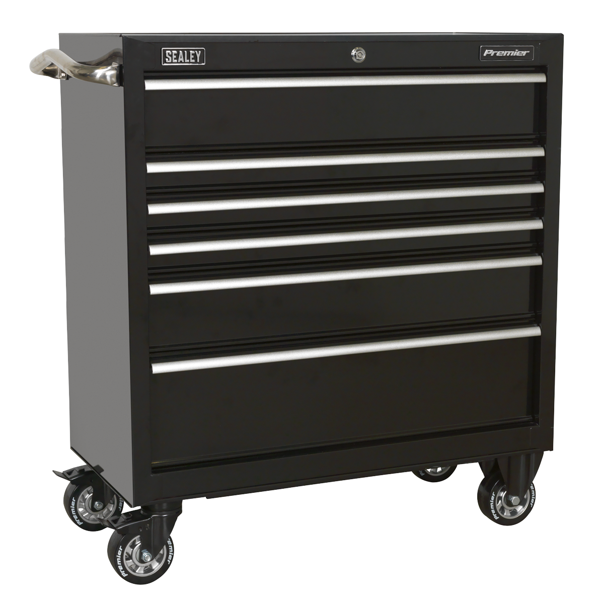 Rollcab 6 Drawer 930mm Heavy-Duty Black