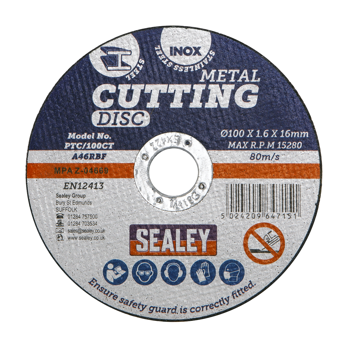 Cutting Disc Pack of 50 Ø100 x 1.6mm Ø16mm Bore